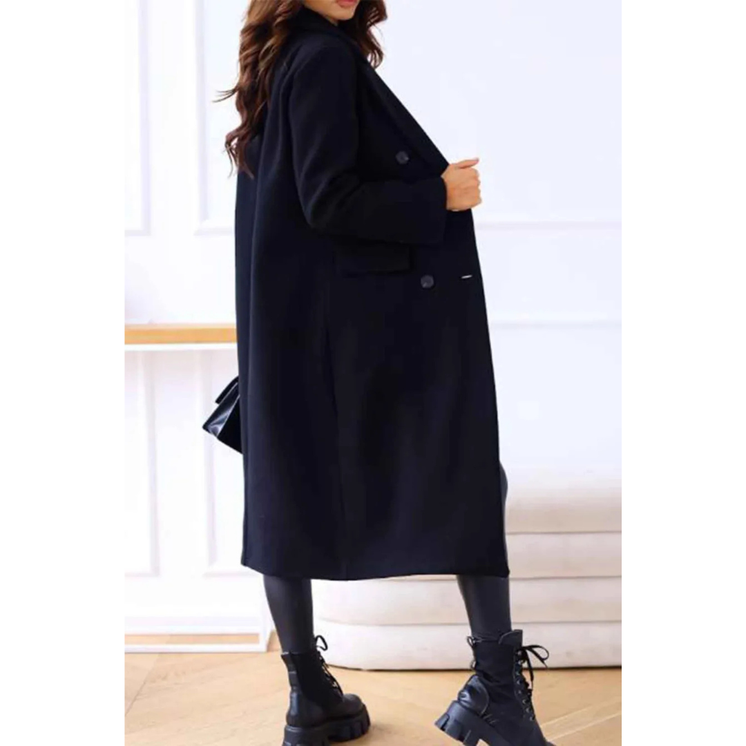 Heated Long Coat Street Wave Modern For Women With Integrated Heating For Warmth