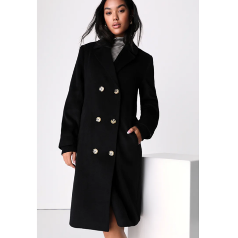 Streetwave Long Camel Coat For Women Double Breasted Wool Blend Warm Cozy Fit Chic Style