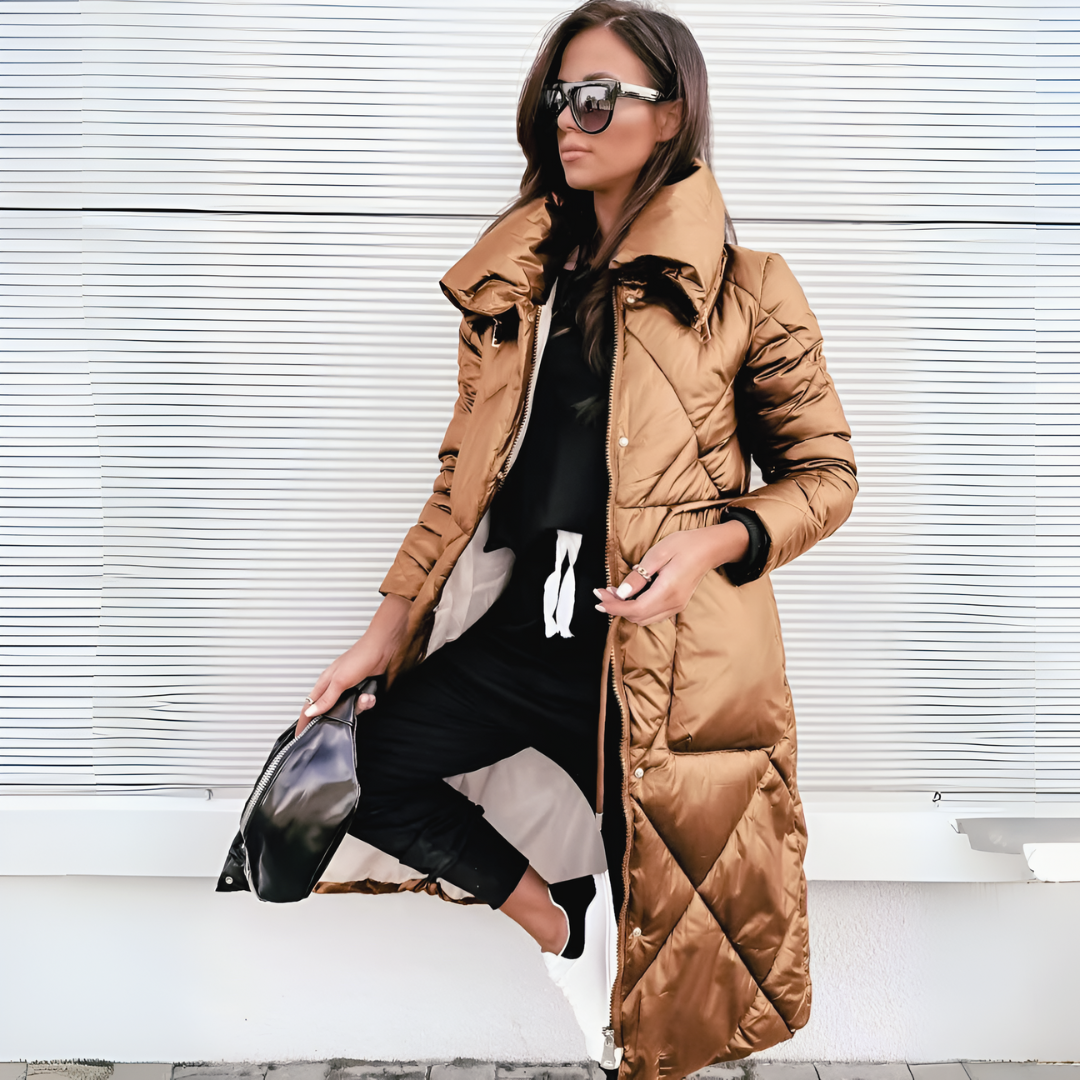 Street Wave Long Padded Parka For Women Ultra Warm Insulated Winter Coat With Cozy Fit