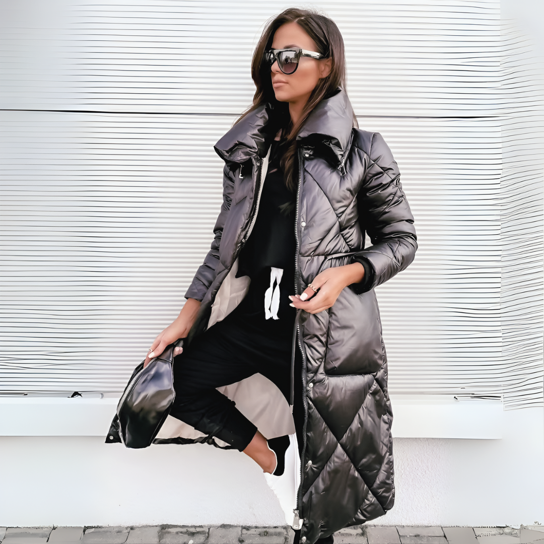 Street Wave Long Padded Parka For Women Ultra Warm Insulated Winter Coat With Cozy Fit