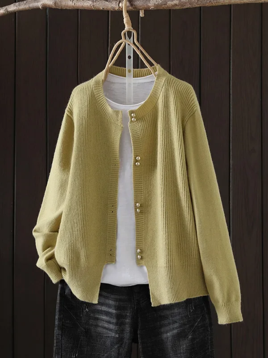 Women's Knit Cardigan with Cozy Feel and Breathable Design