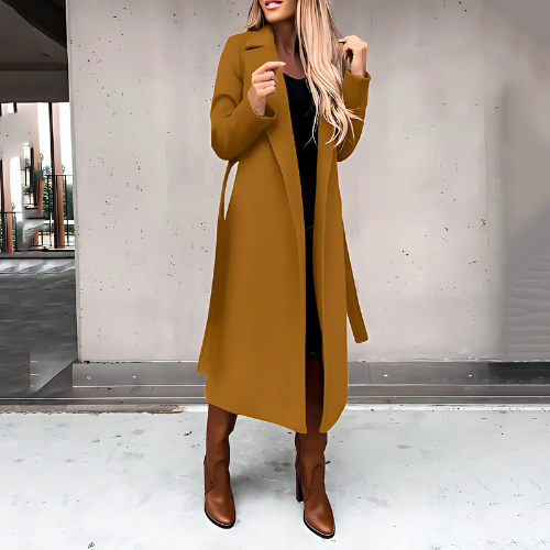 Street-wave Long Wrap Coat For Women Elegant Winter Outerwear With Cozy Comfort And Sleek Style
