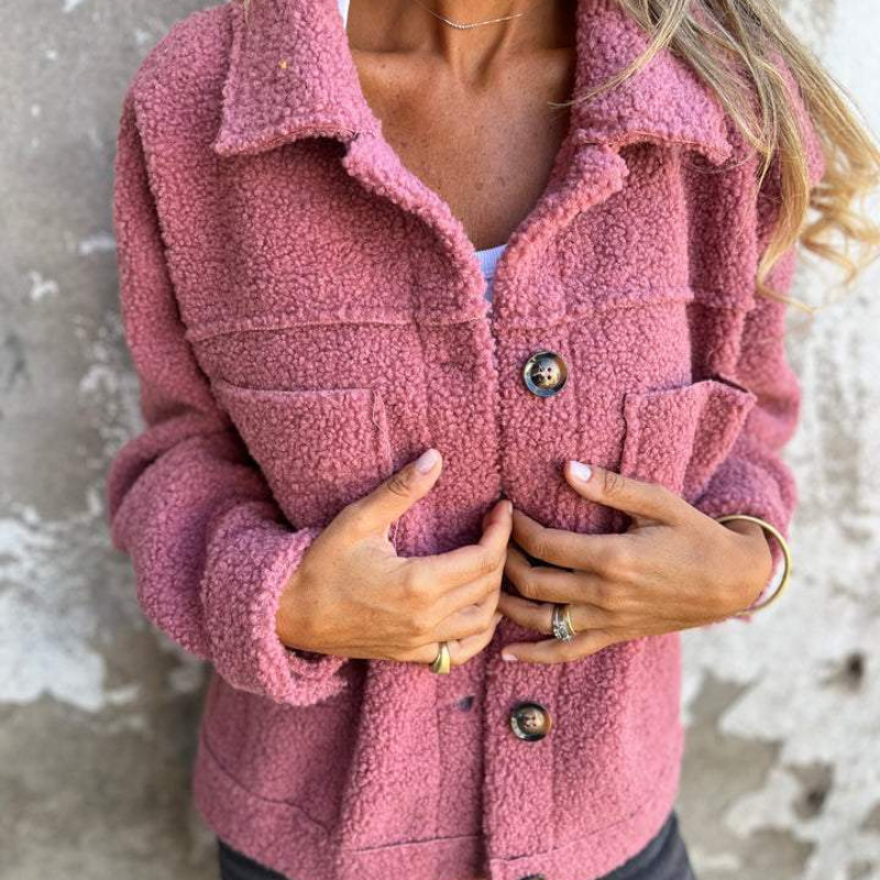 Street Wave Teddy Coat With Buttons Soft And Warm For Autumn And Winter Women Everyday Cozy Wear