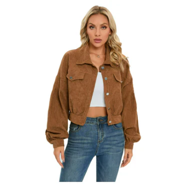Street-wave Women's Cropped Winter Jacket Warm and Trendy