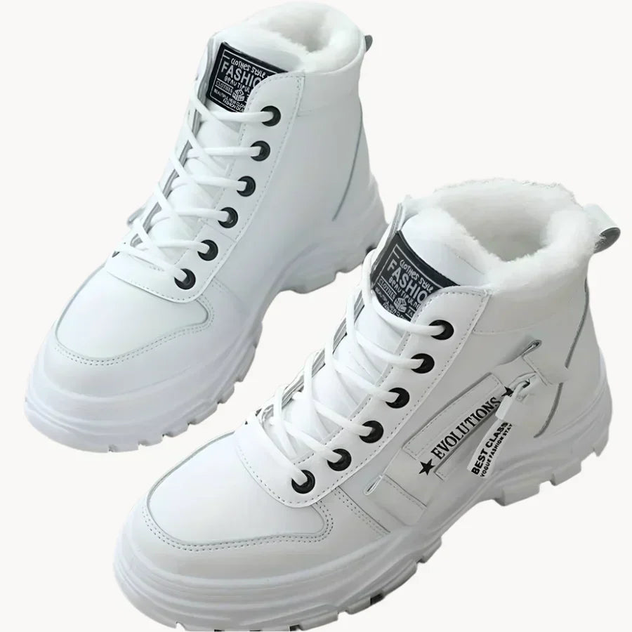 Street-wave Waterproof Women's Winter Boots With Soft Fleece Lining For Cold Wet Days Warm Durable