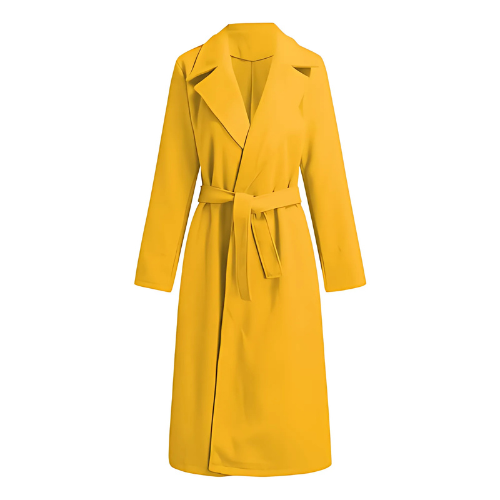 Street-Wave Sky Winter Coat For Women Elegant Long Wool Blend With Warmth And Flattering Silhouette