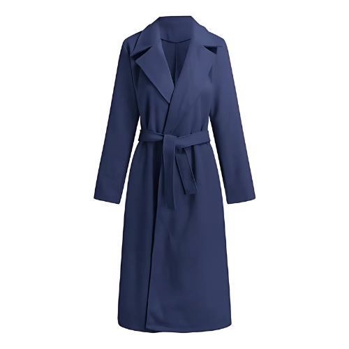 Street-Wave Sky Winter Coat For Women Elegant Long Wool Blend With Warmth And Flattering Silhouette