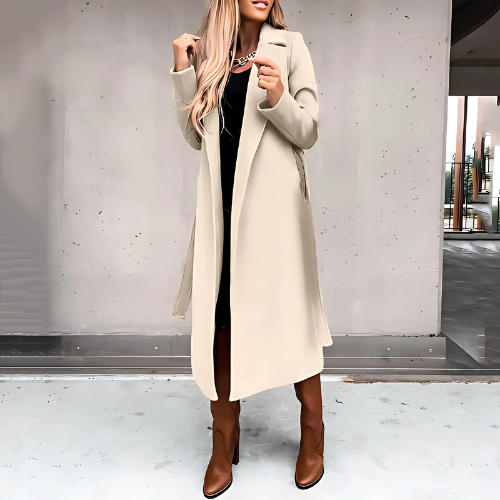 Street-wave Long Wrap Coat For Women Elegant Winter Outerwear With Cozy Comfort And Sleek Style