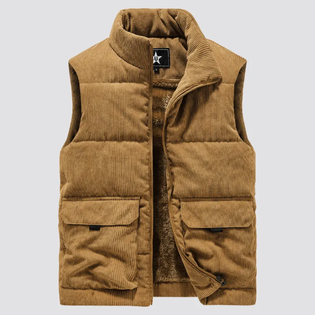 Street Wave Corduroy Vest For Men With Warmth Comfort And Freedom Of Movement All Day Everyday Wear