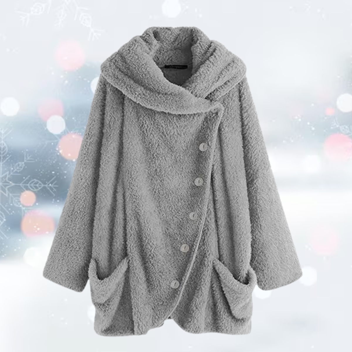 Street-Wave Women Plush Cardigan Coat With Cozy Soft Fur-Like Knit And Pockets Everyday