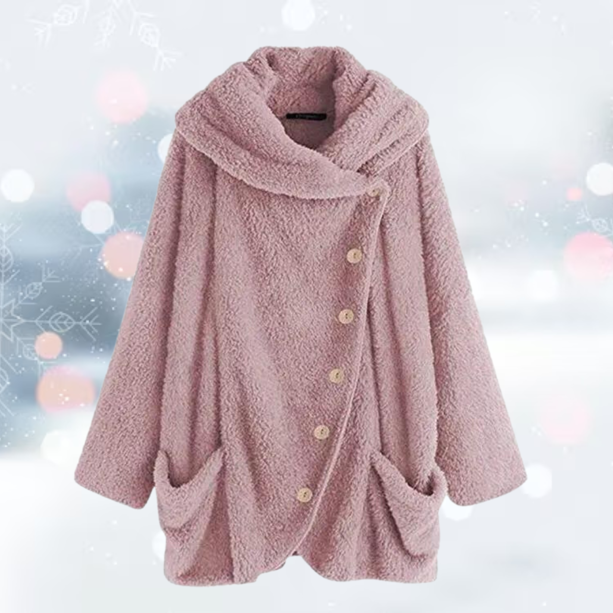 Street-Wave Women Plush Cardigan Coat With Cozy Soft Fur-Like Knit And Pockets Everyday