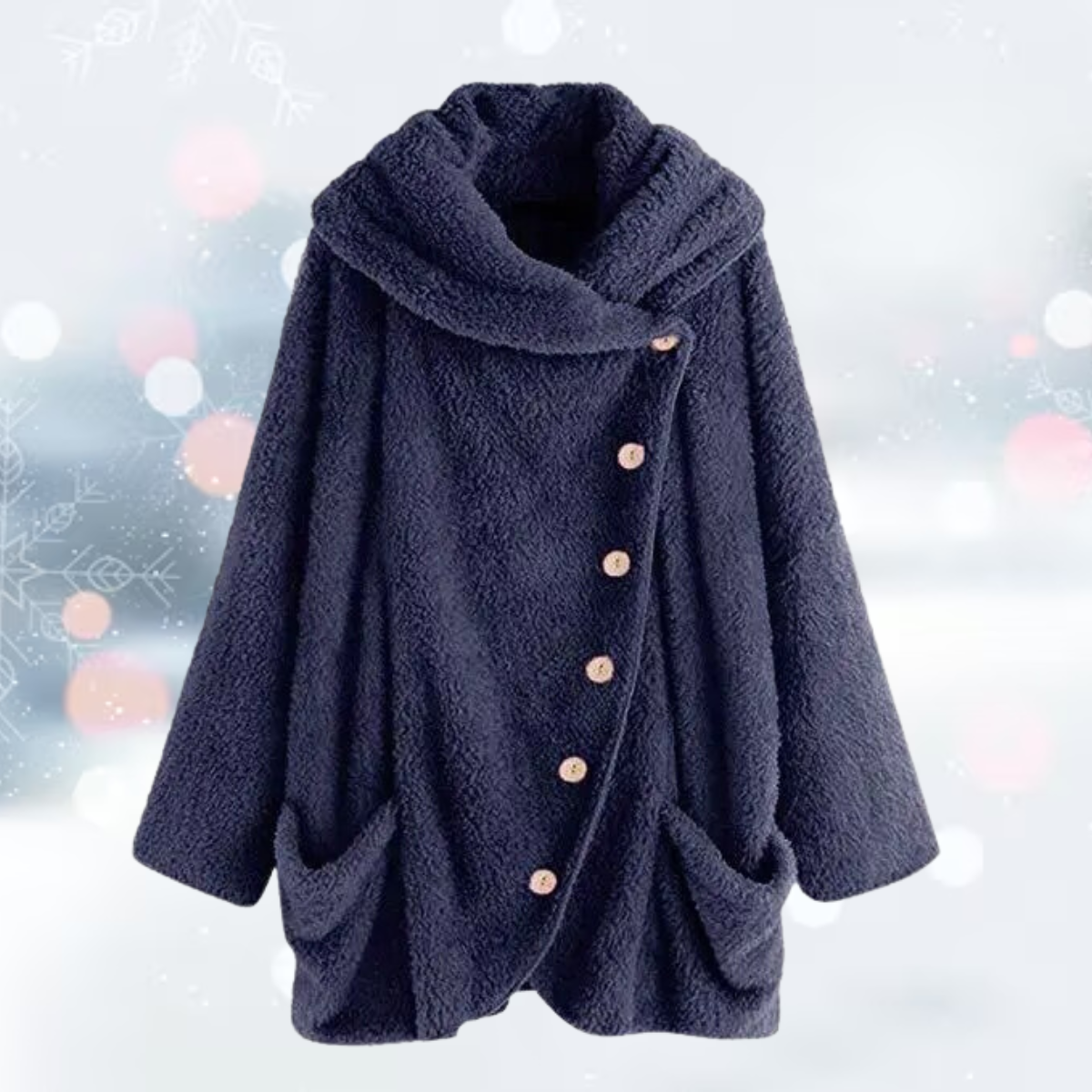 Street-Wave Women Plush Cardigan Coat With Cozy Soft Fur-Like Knit And Pockets Everyday