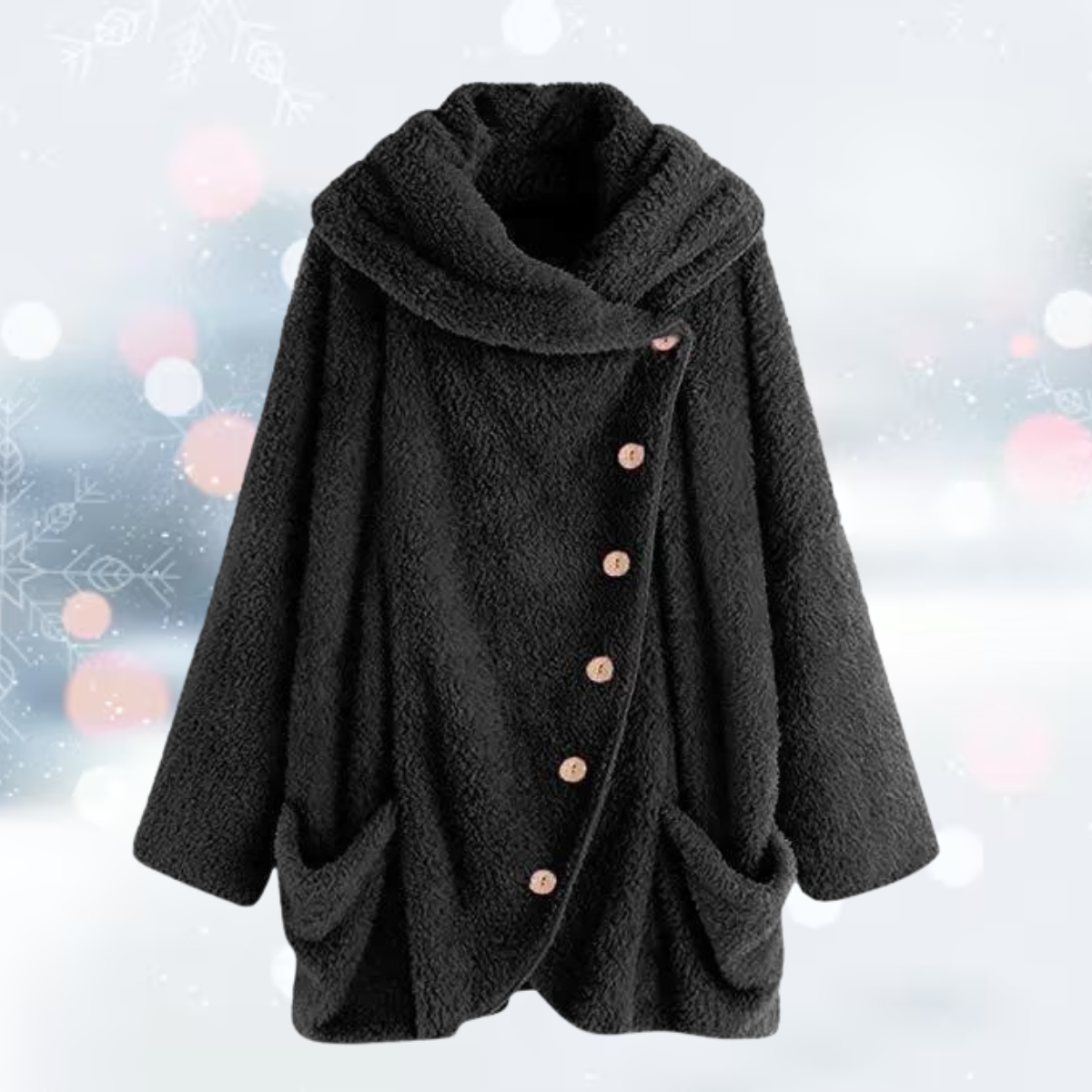 Street-Wave Women Plush Cardigan Coat With Cozy Soft Fur-Like Knit And Pockets Everyday