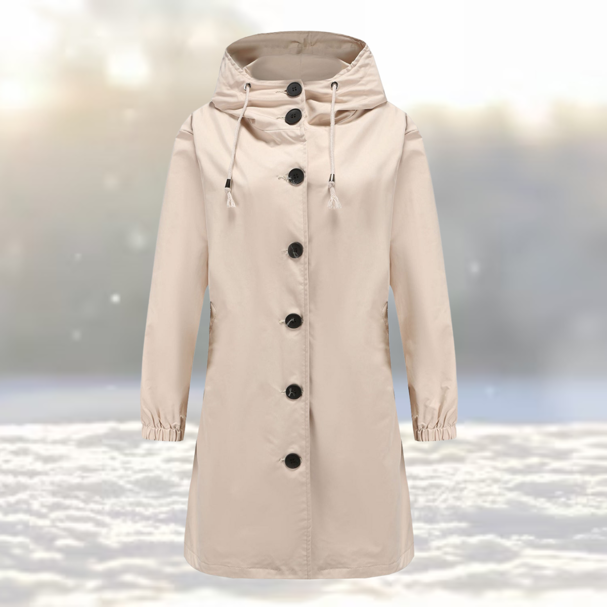 Street-Wave Hooded Trench Coat For Women Winter Ready Casual Chic Outerwear For Everyday Street Style