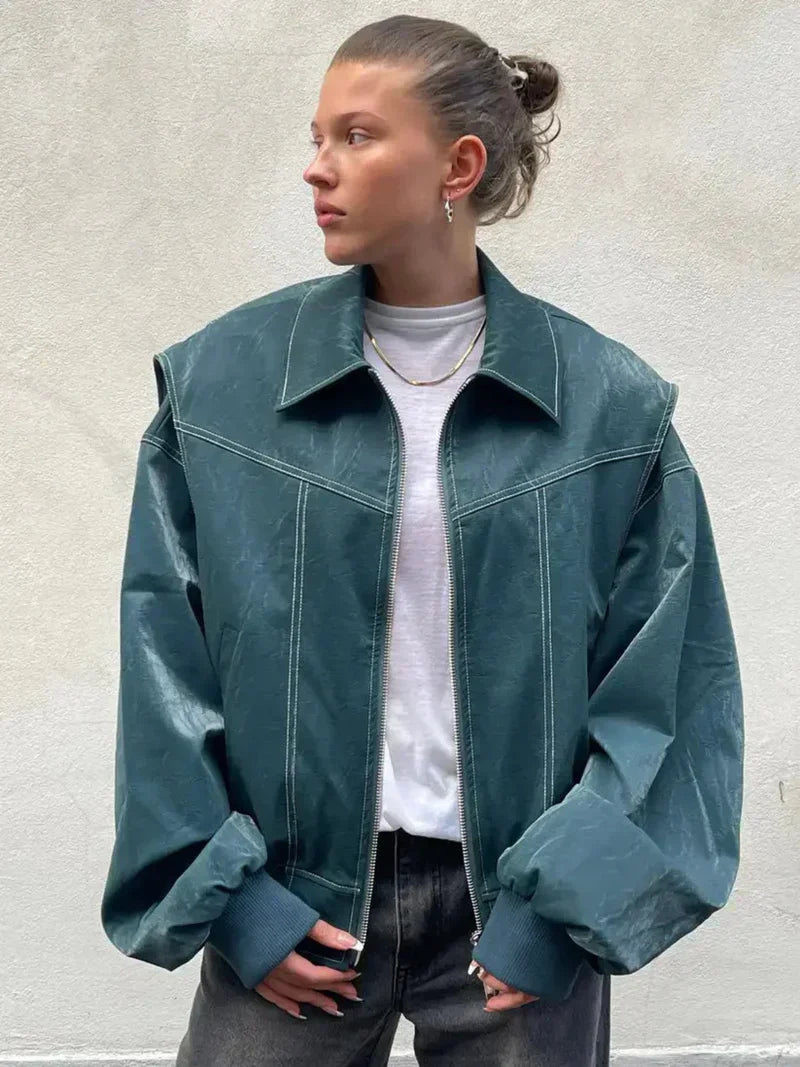 Leather Jacket For Women By Street-Wave Premium Leather Outerwear Trendsetting Style