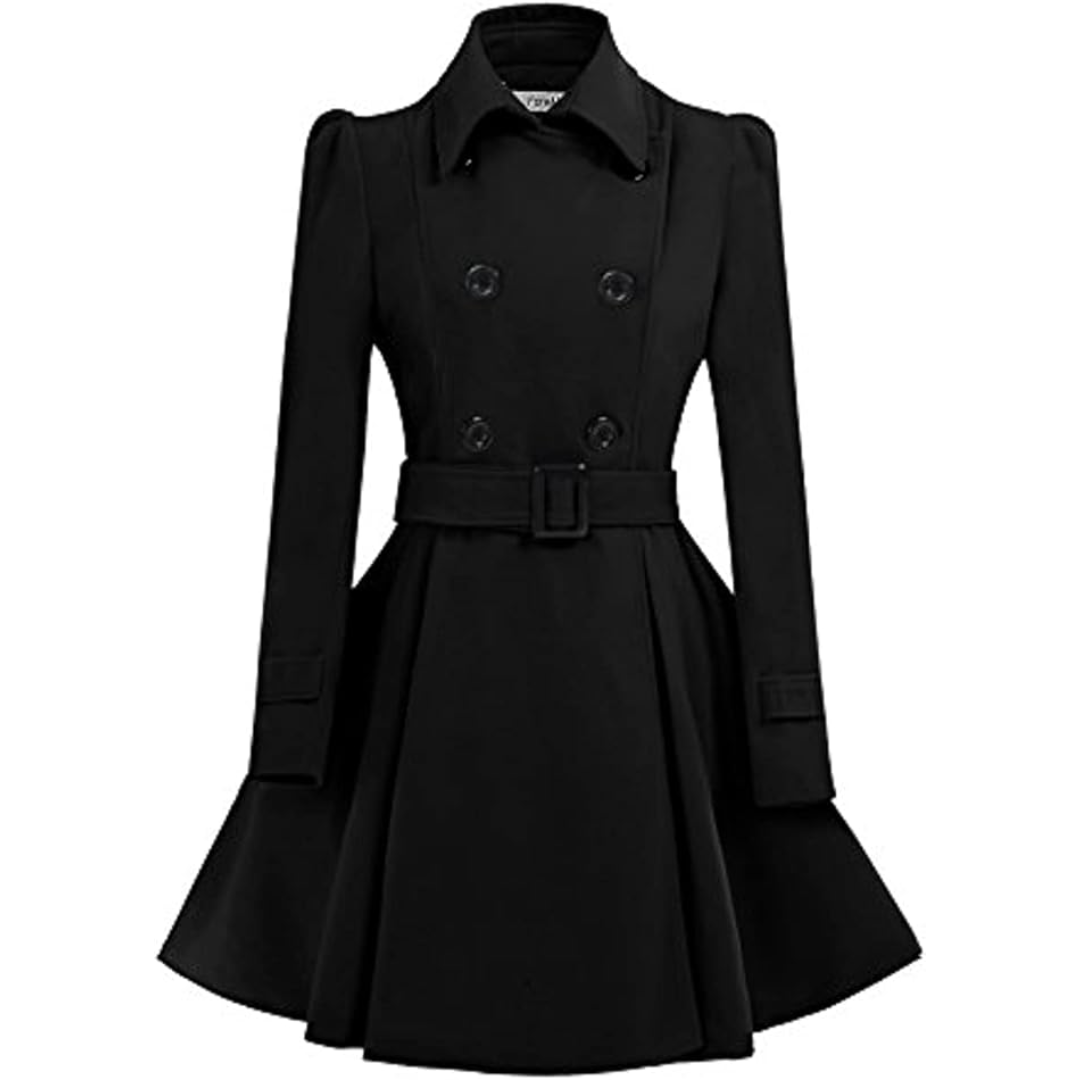Street-Wave Wool Peacoat Belted Mid Length Coat With Classic Lapel For Women Stylish Spring Wardrobe Essential