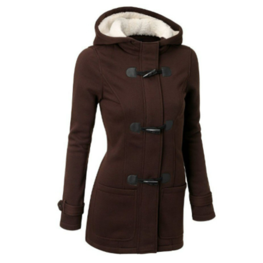 Street-wave Womens Long Winter Coat With Hooded Warmth Plush Lining And Cozy Fit