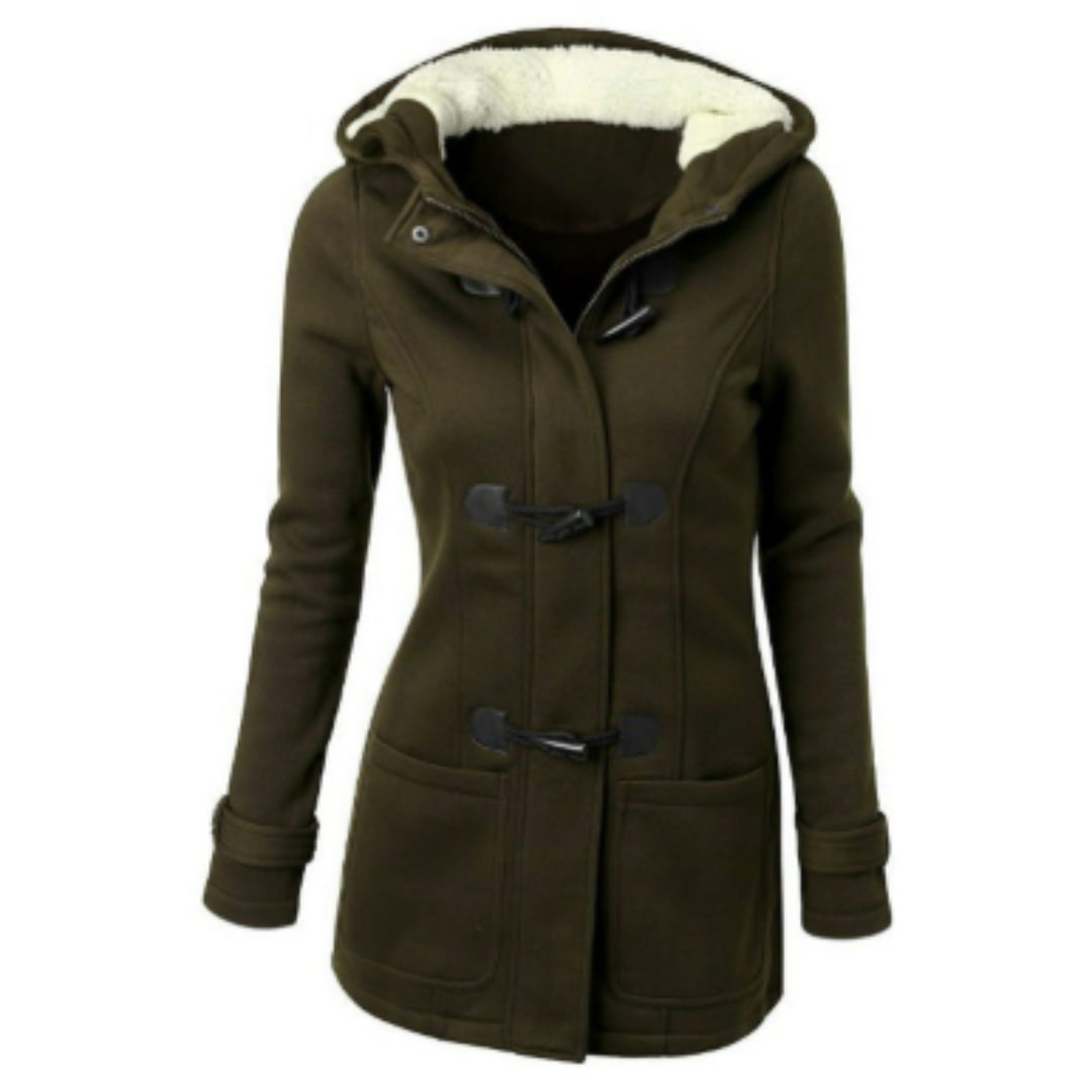 Street-wave Womens Long Winter Coat With Hooded Warmth Plush Lining And Cozy Fit