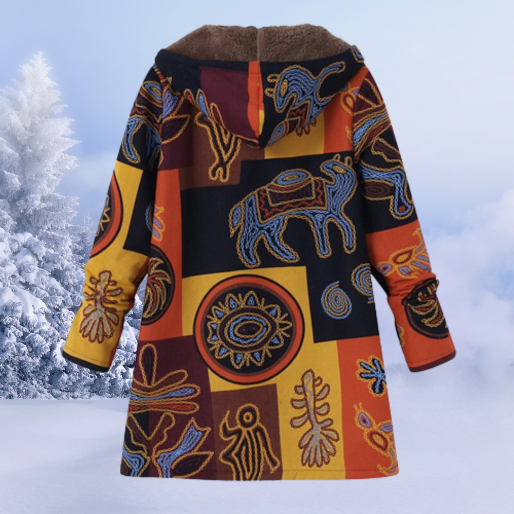 Streetwave Ivy Floral Hooded Winter Coat For Women Cozy Warmth Stylish Everyday Outerwear