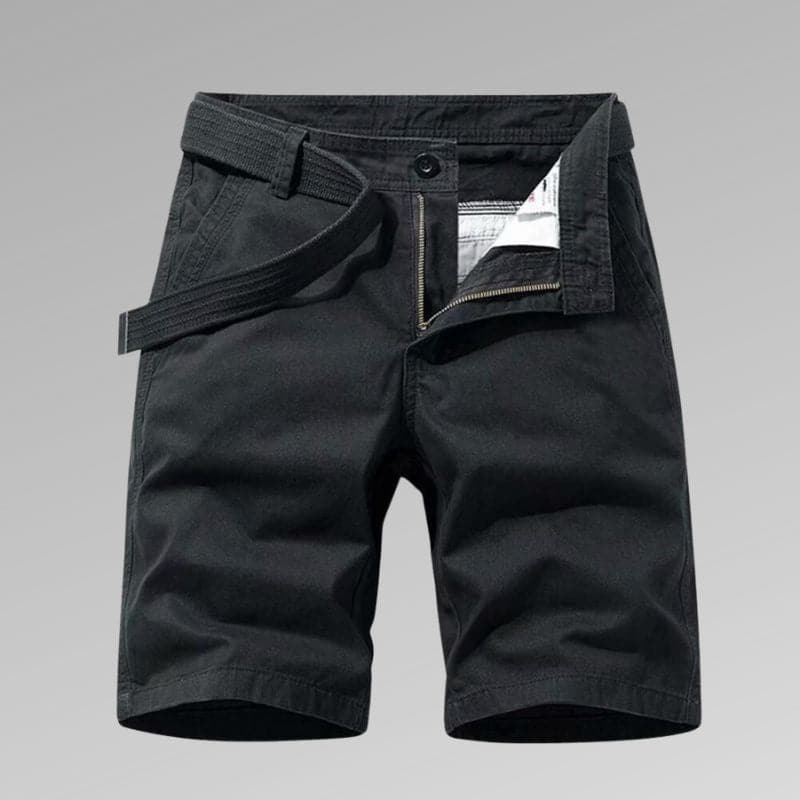 Street-wave Lightweight Men's Cargo Shorts With Secure Pockets And Belt Tailored Fit