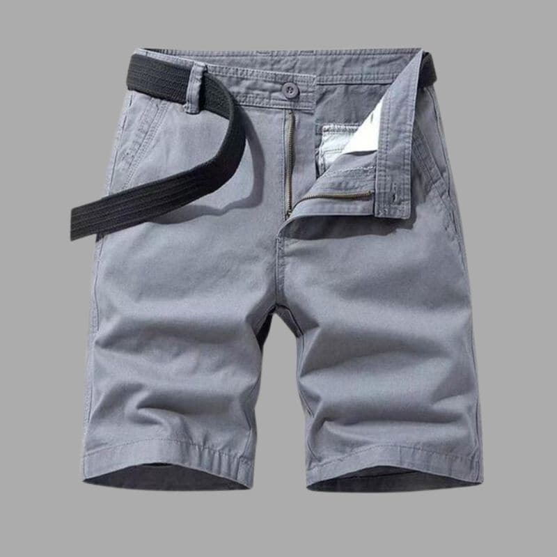 Street-wave Lightweight Men's Cargo Shorts With Secure Pockets And Belt Tailored Fit
