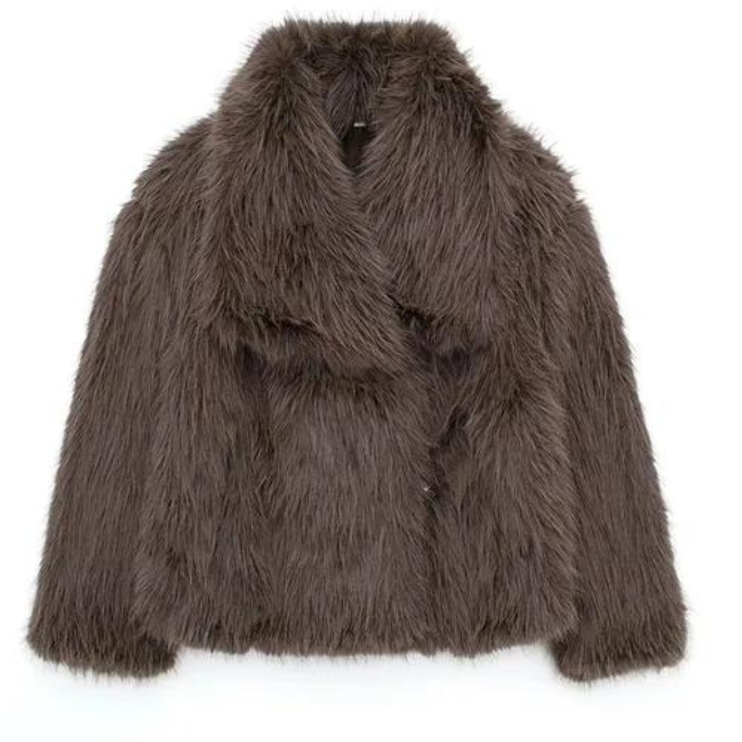 Street-wave Faux Fur Coat For Women Warm Cozy Luxury Finish Stylish And Practical