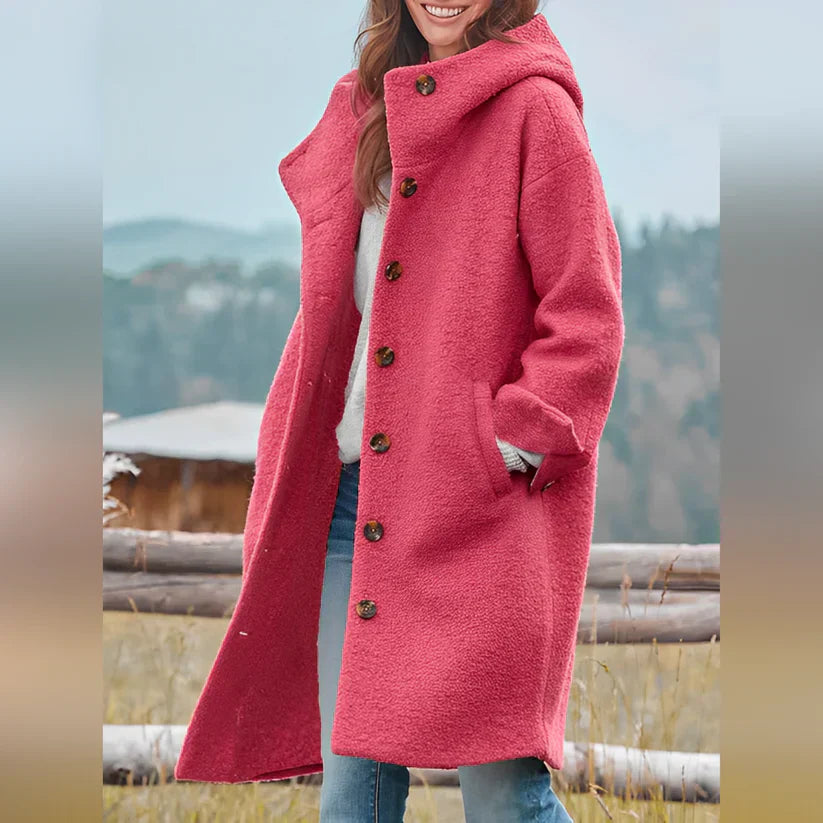 Street-Wave Long Hooded Coat For Women - Warm Comfortable Everyday Outerwear With Stylish Silhouette