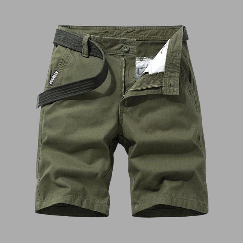 Street-wave Lightweight Men's Cargo Shorts With Secure Pockets And Belt Tailored Fit
