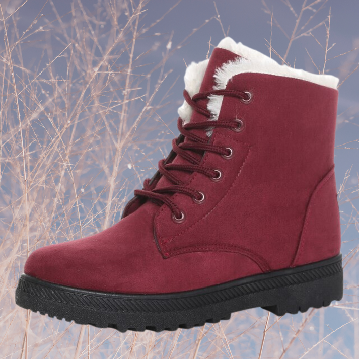 Street-Wave Fleece-Lined Womens Winter Boots Cozy Warmth Durable Comfort For Women