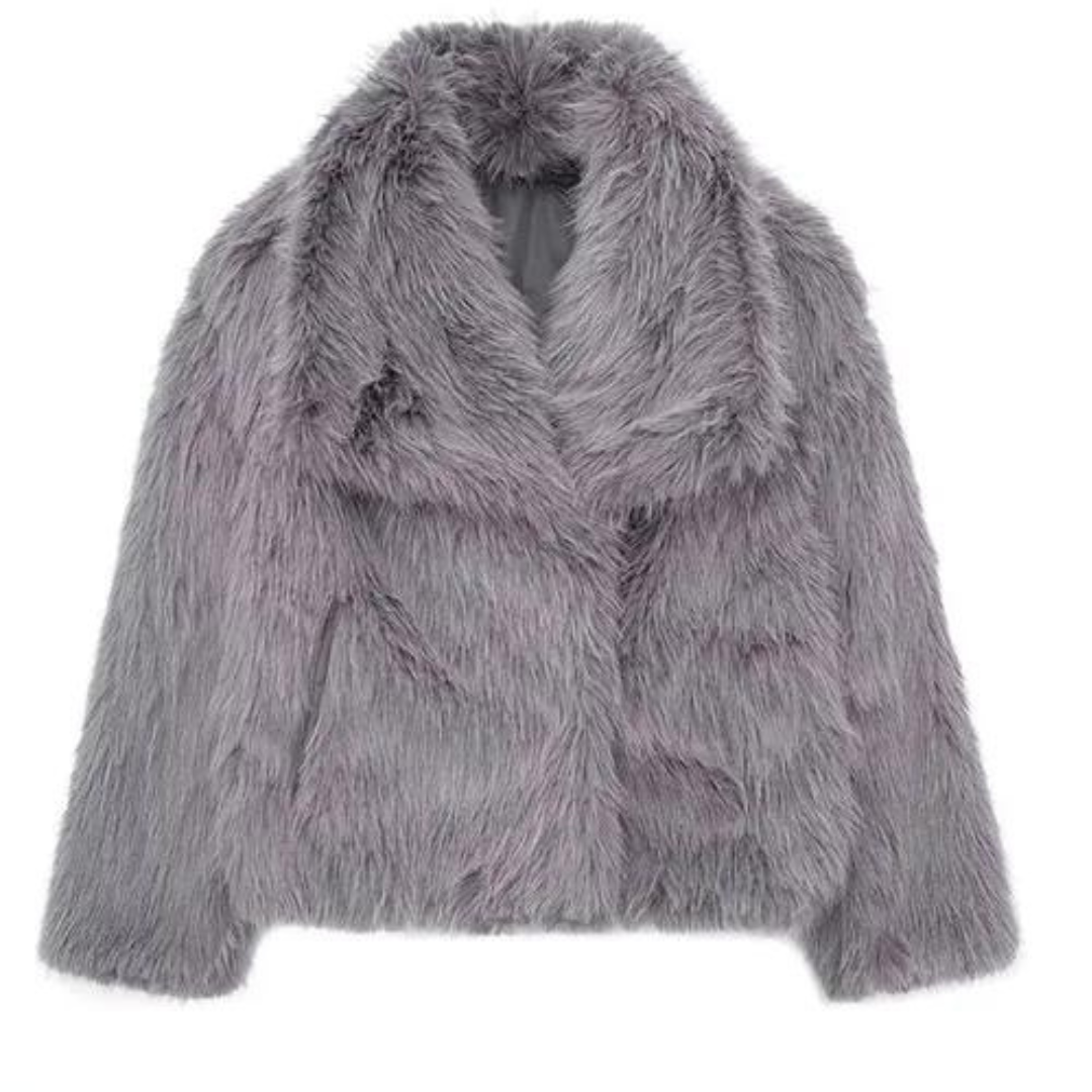 Street-wave Faux Fur Coat For Women Warm Cozy Luxury Finish Stylish And Practical