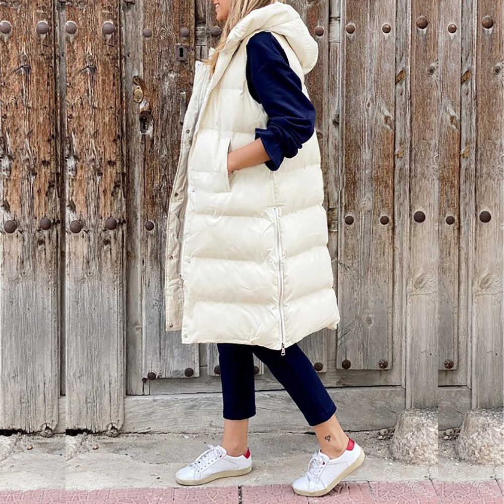 Street-wave Womens Cotton Puffer Coat With Hood Olive Green Ultra Warm Comfort Modern Fit