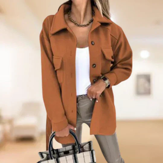 Street-Wave Belted Blouse Jacket For Women Chic Versatile Outerwear With Practical Pockets