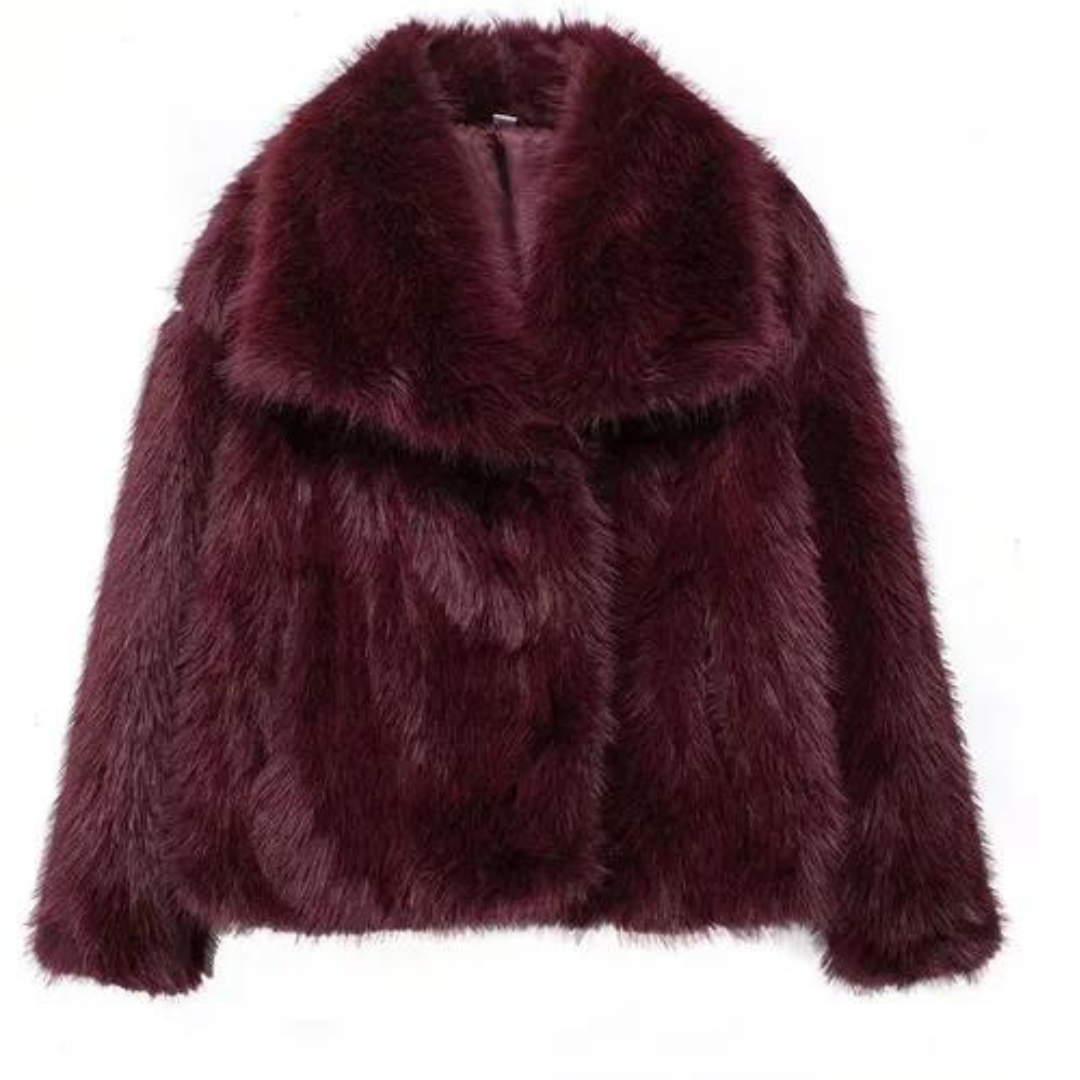 Street-wave Faux Fur Coat For Women Warm Cozy Luxury Finish Stylish And Practical