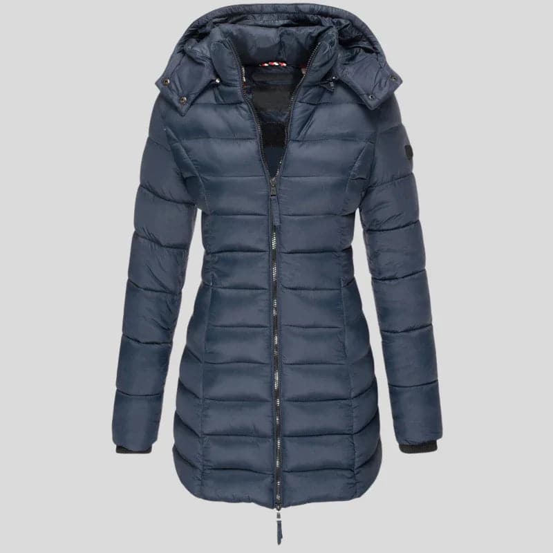 Street-Wave Women Warm Puffer Jacket With Hood Insulated Coat For Cozy Winter Style