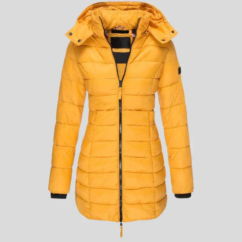 Street-Wave Women Warm Puffer Jacket With Hood Insulated Coat For Cozy Winter Style