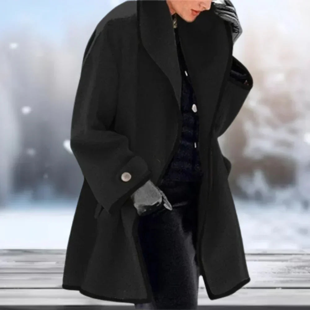 Streetwave Women's Wool Coat Retro Chic Warmth and Comfort for Style Savvy Women All Seasons