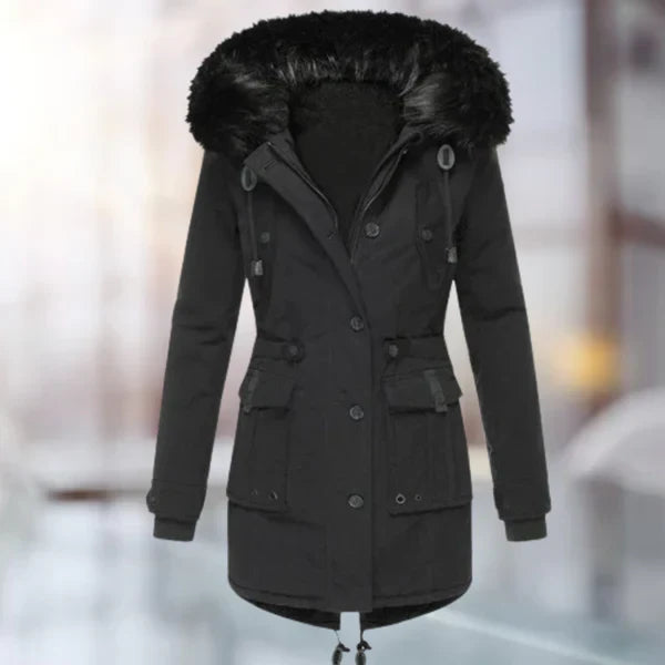 Street-Wave Women's Winter Coat With Fur Trim Warm Cozy Parka For Cold Days All Weather