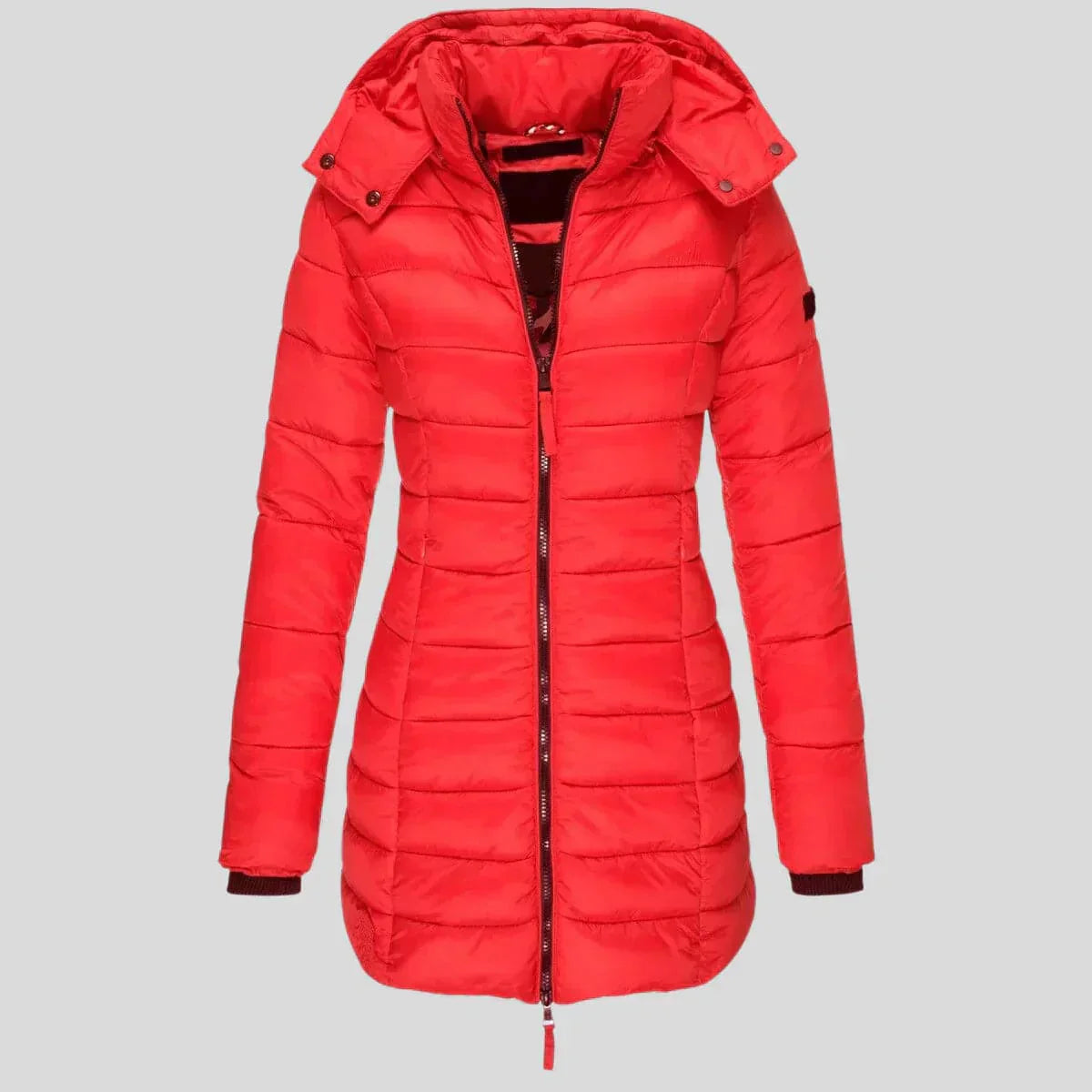 Street-Wave Women Warm Puffer Jacket With Hood Insulated Coat For Cozy Winter Style