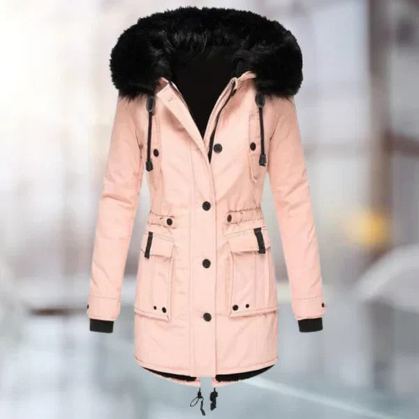 Street-Wave Women's Winter Coat With Fur Trim Warm Cozy Parka For Cold Days All Weather