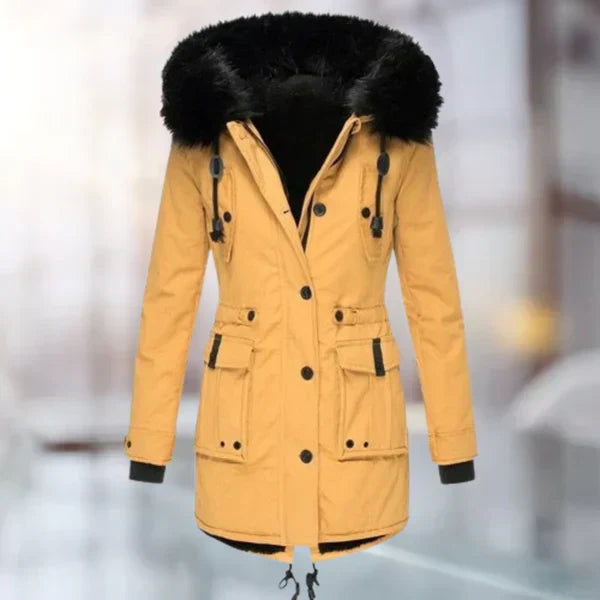 Street-Wave Women's Winter Coat With Fur Trim Warm Cozy Parka For Cold Days All Weather