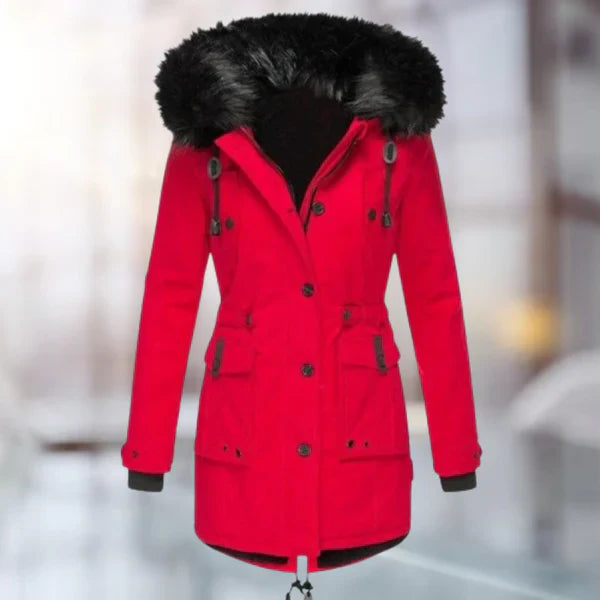 Street-Wave Women's Winter Coat With Fur Trim Warm Cozy Parka For Cold Days All Weather