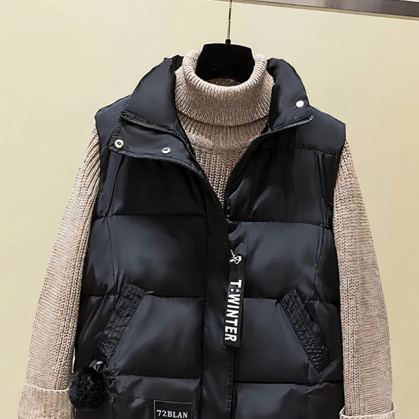 Street Wave Women Puffer Vest Alondra Insulated Lightweight Warmth With Zip Front And Stand Collar