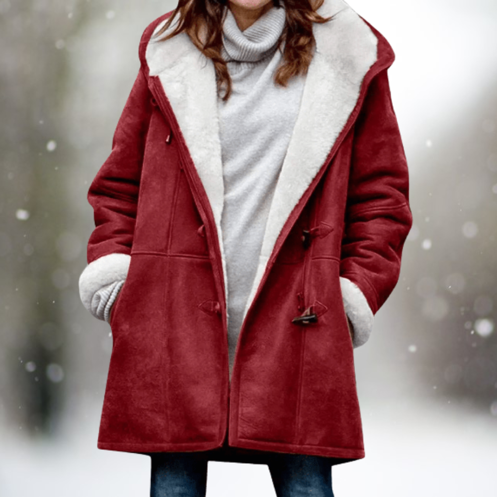 Street-Wave Soft Fluffy Hoodie Jacket For Women - Cozy Sherpa Lined Winter Coat All-Season