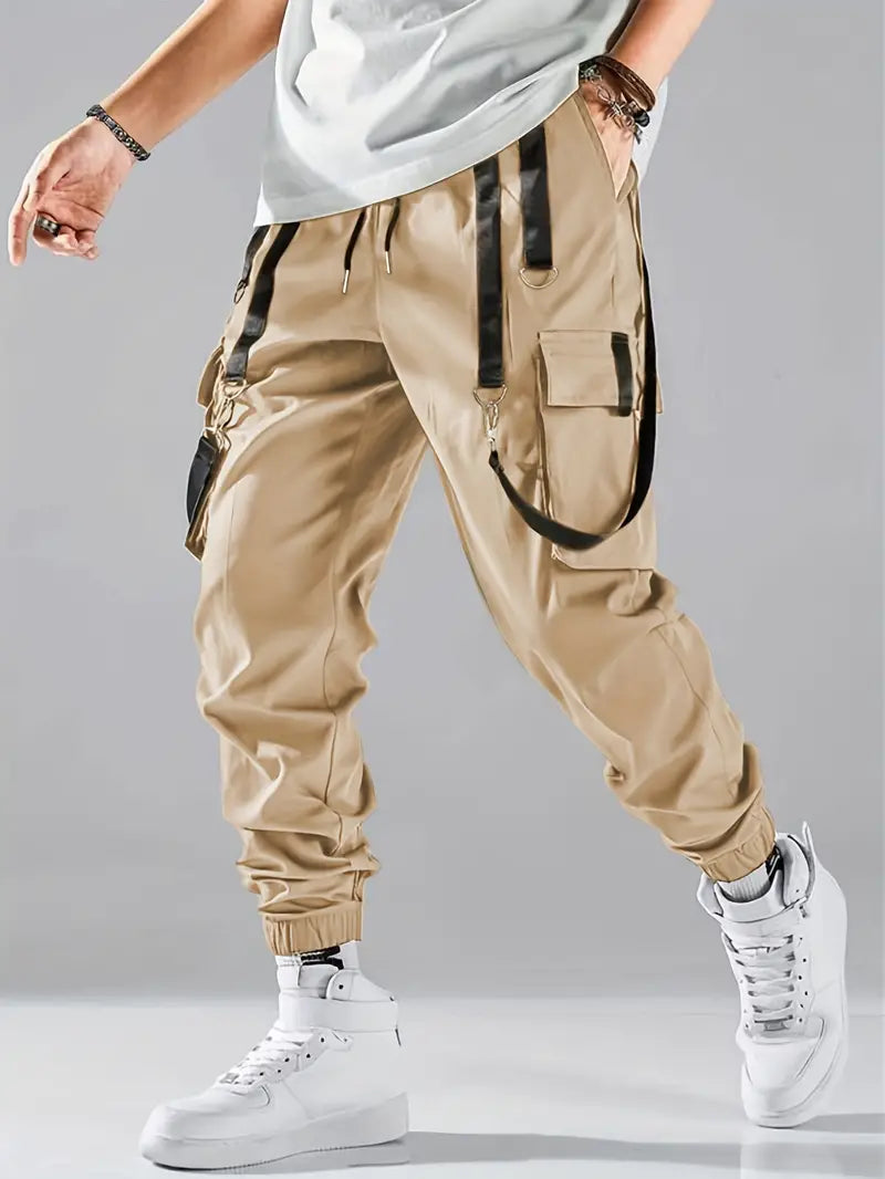 Street Wave Men's Cotton Cargo Pants for Everyday Comfort with Multiple Utility Pockets