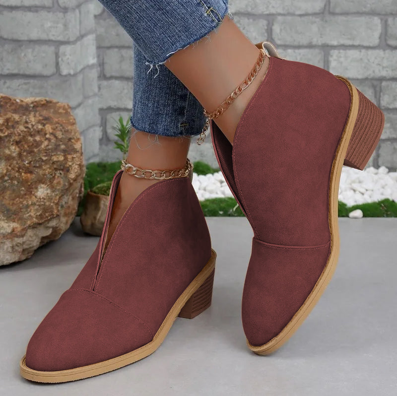 V Cut Ankle Boots For Women Street Wave Chic Everyday Comfort