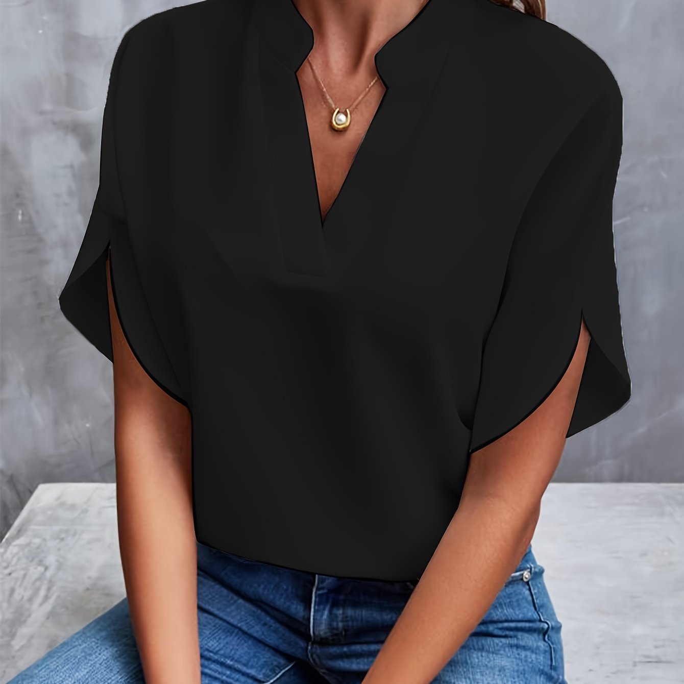 Streetwave Elegant Blouse For Women Airy Cotton Blend Comfortable Spring Top Perfect For Work And Casual Wear