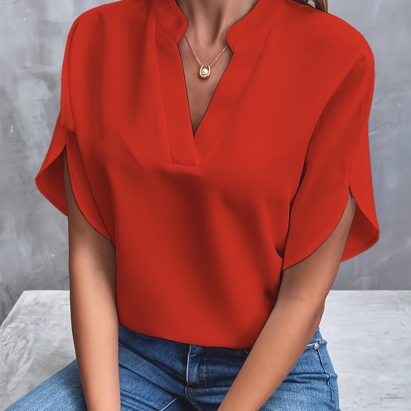 Streetwave Elegant Blouse For Women Airy Cotton Blend Comfortable Spring Top Perfect For Work And Casual Wear