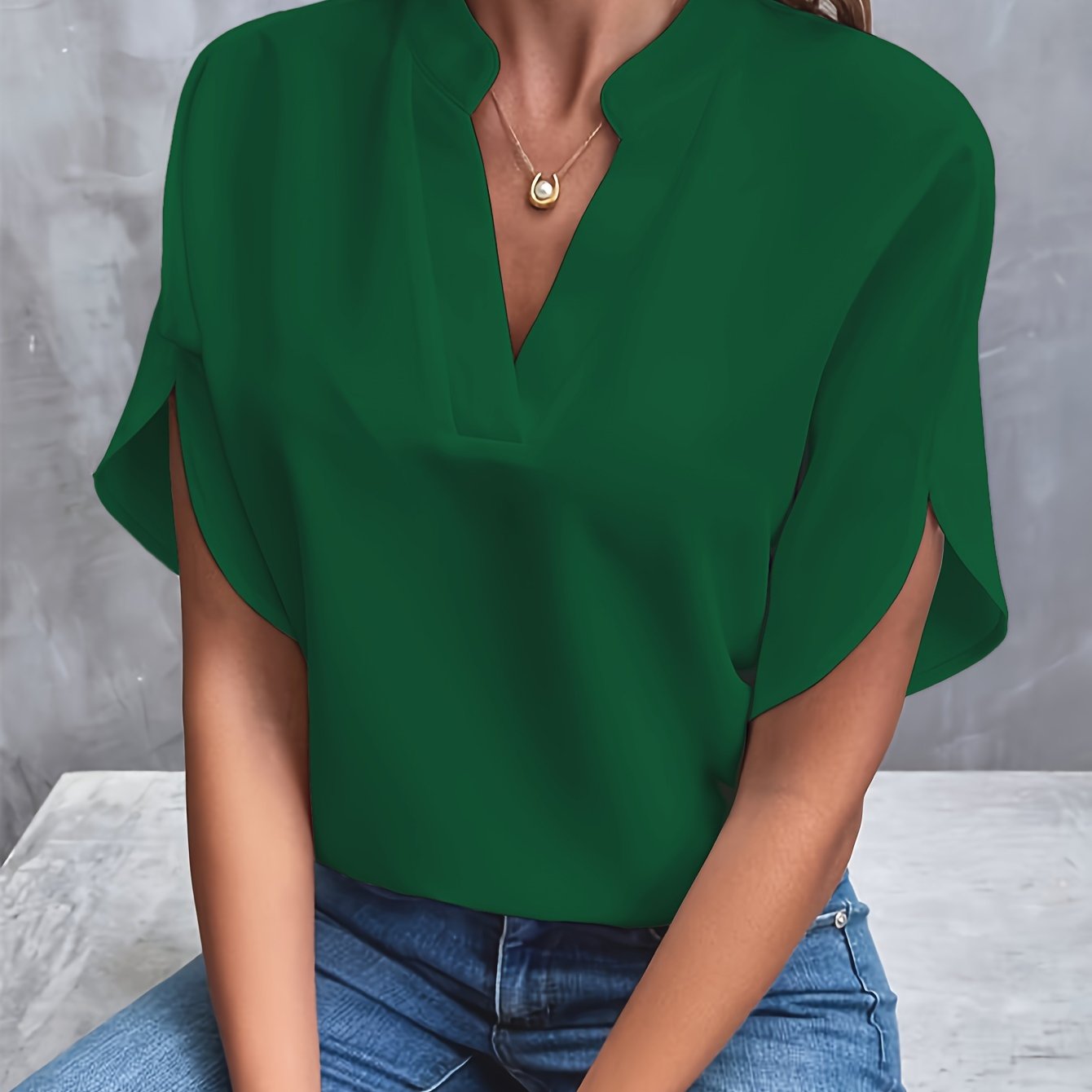 Streetwave Elegant Blouse For Women Airy Cotton Blend Comfortable Spring Top Perfect For Work And Casual Wear