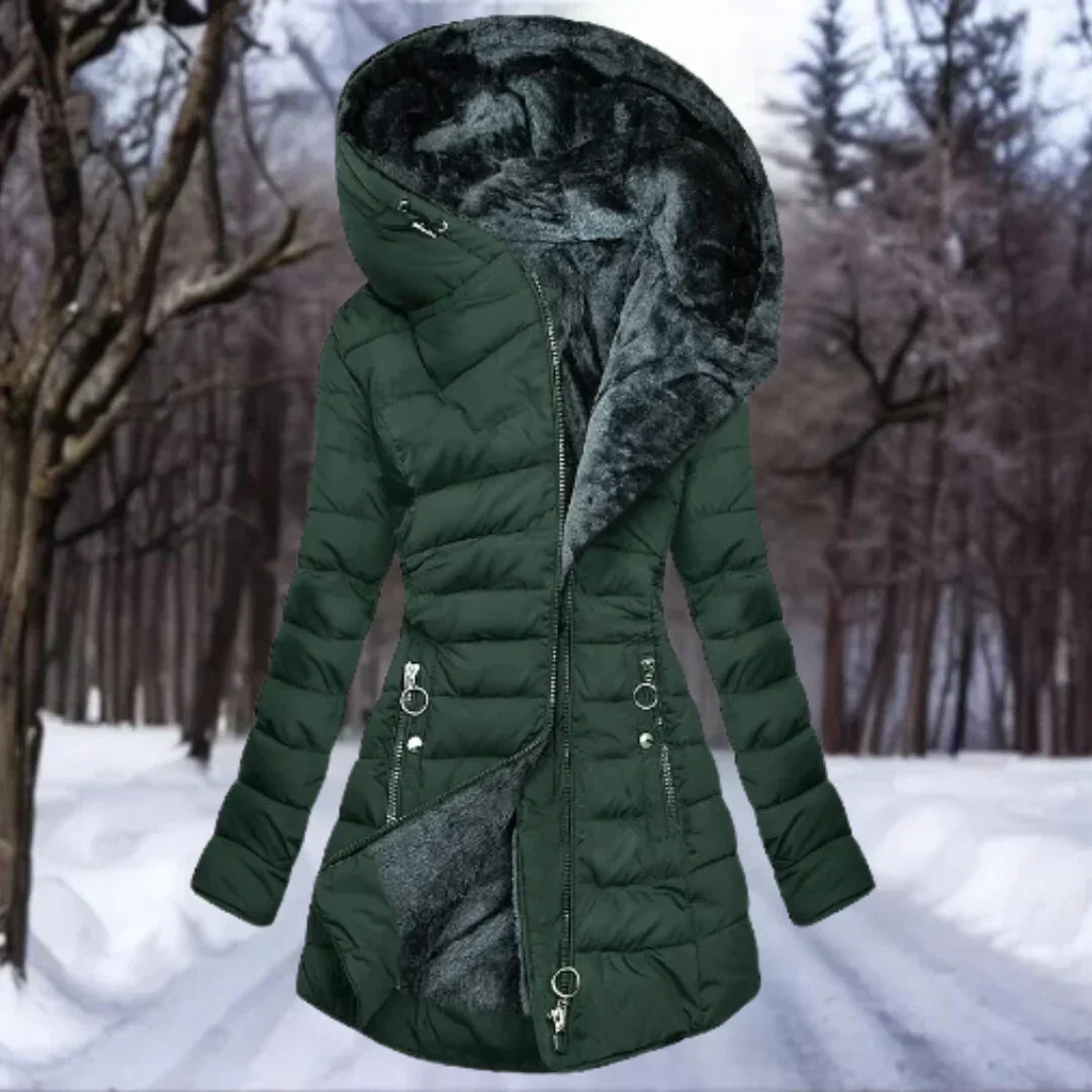 Street Wave Womens Puffer Coat Ultra Warm Plush Hooded Winter Coat For Cozy All Day Wear