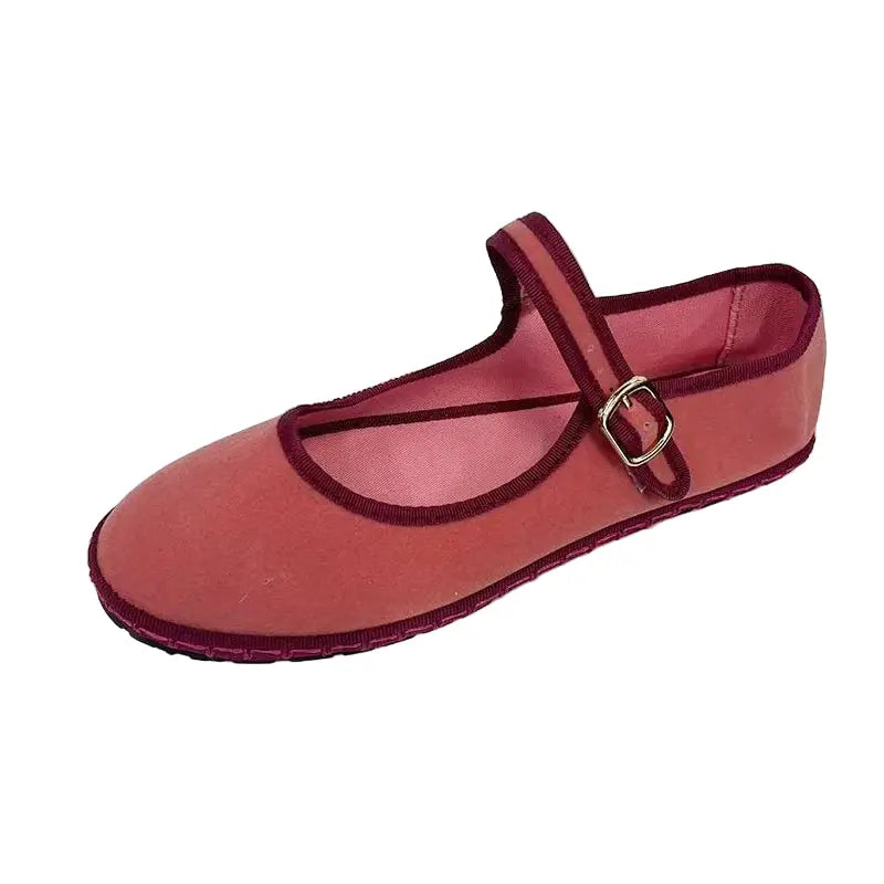 Street-Wave Velvet Ballet Flats For Women With Adjustable Strap Elegant Comfort